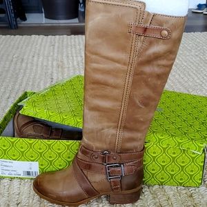 Gianni Binni tan leather riding boots